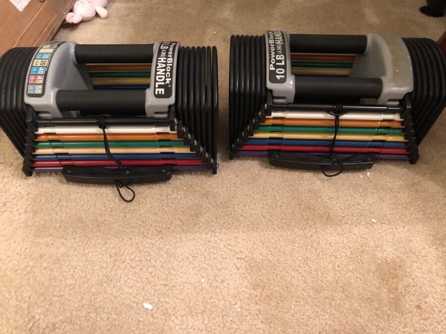 Powerblock dumbbells 50 pounds each