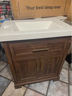 30x19 DARK BROWN  RESTROOM VANITY  TOP NEW