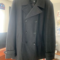 Claiborne mens pea coat hot sale