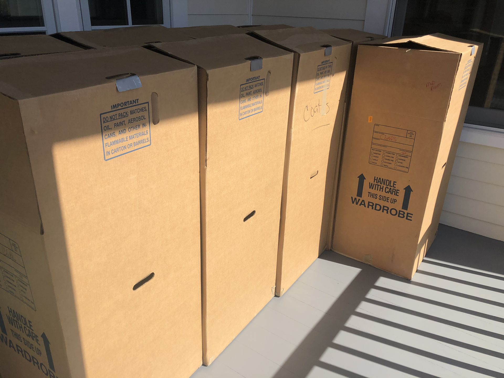 Free- just moved and have 9 clothes boxes
