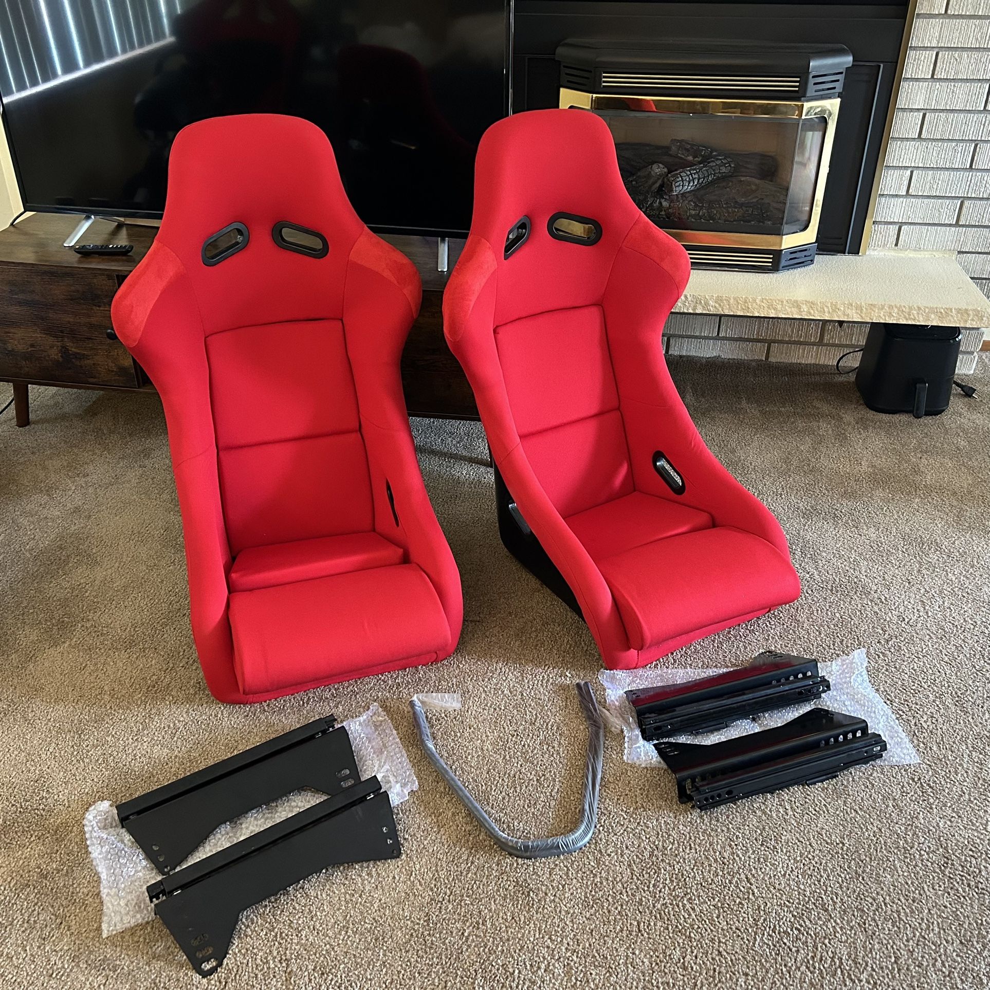DNA MOTORING fixed Racing Bucket Seats Brand New