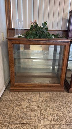 Wooden curio cabinet