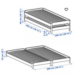 Stackable twin beds