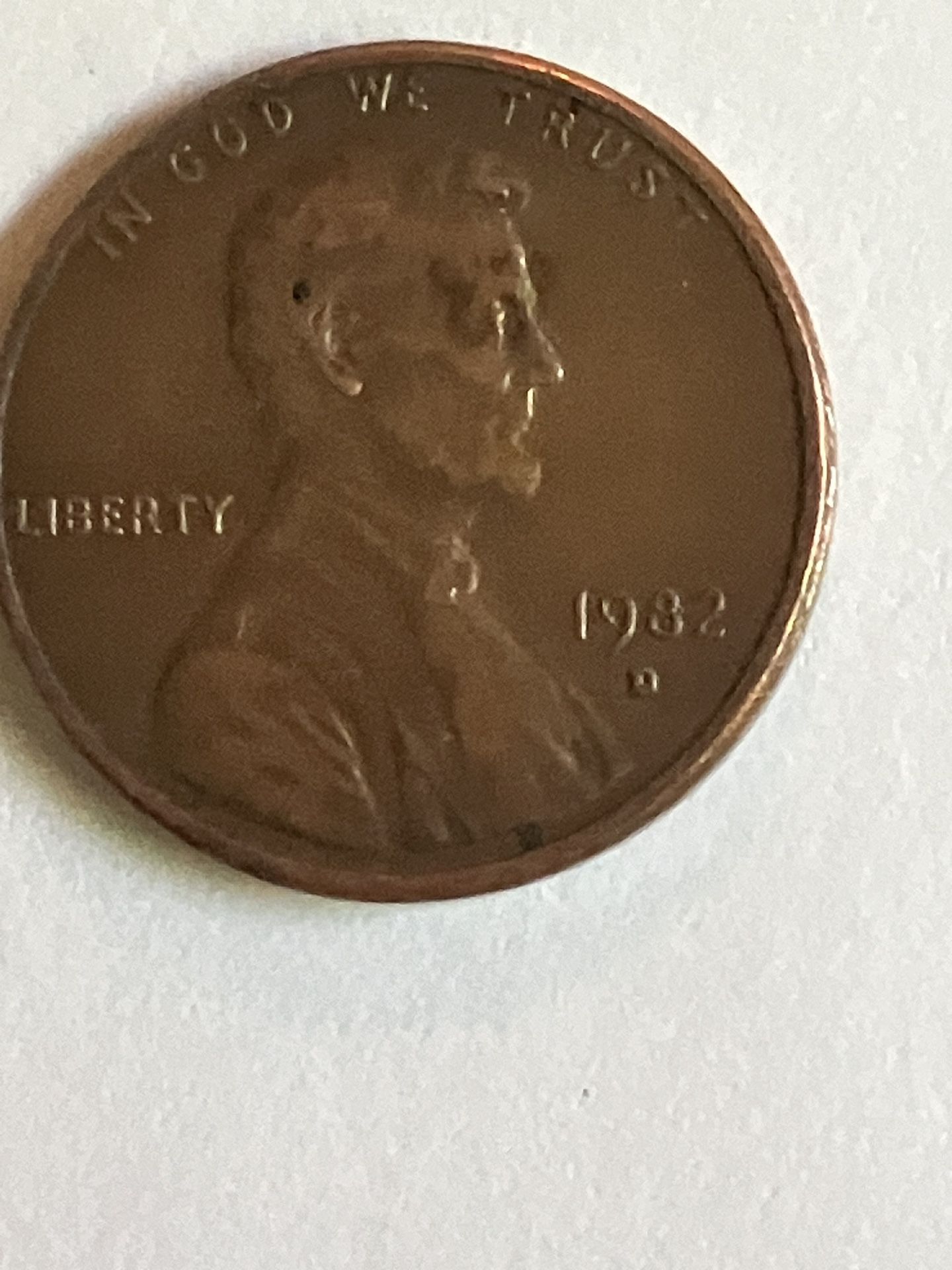 1982 Small Date D Penny