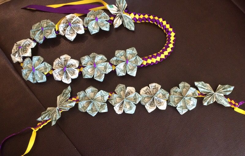 Graduation money leis