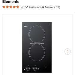 Electric 2 Burner Stove Top Hardwire