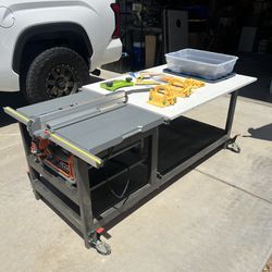Rigid Table Saw And Bench + Accessories 