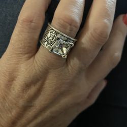 Beautiful 14K GOLD Plated With Grade AAA Zirconia .... Size 8