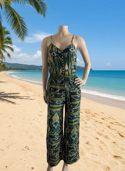 Forever 21 Boho Tribal Print Wide Leg Jumpsuit Women’s Small