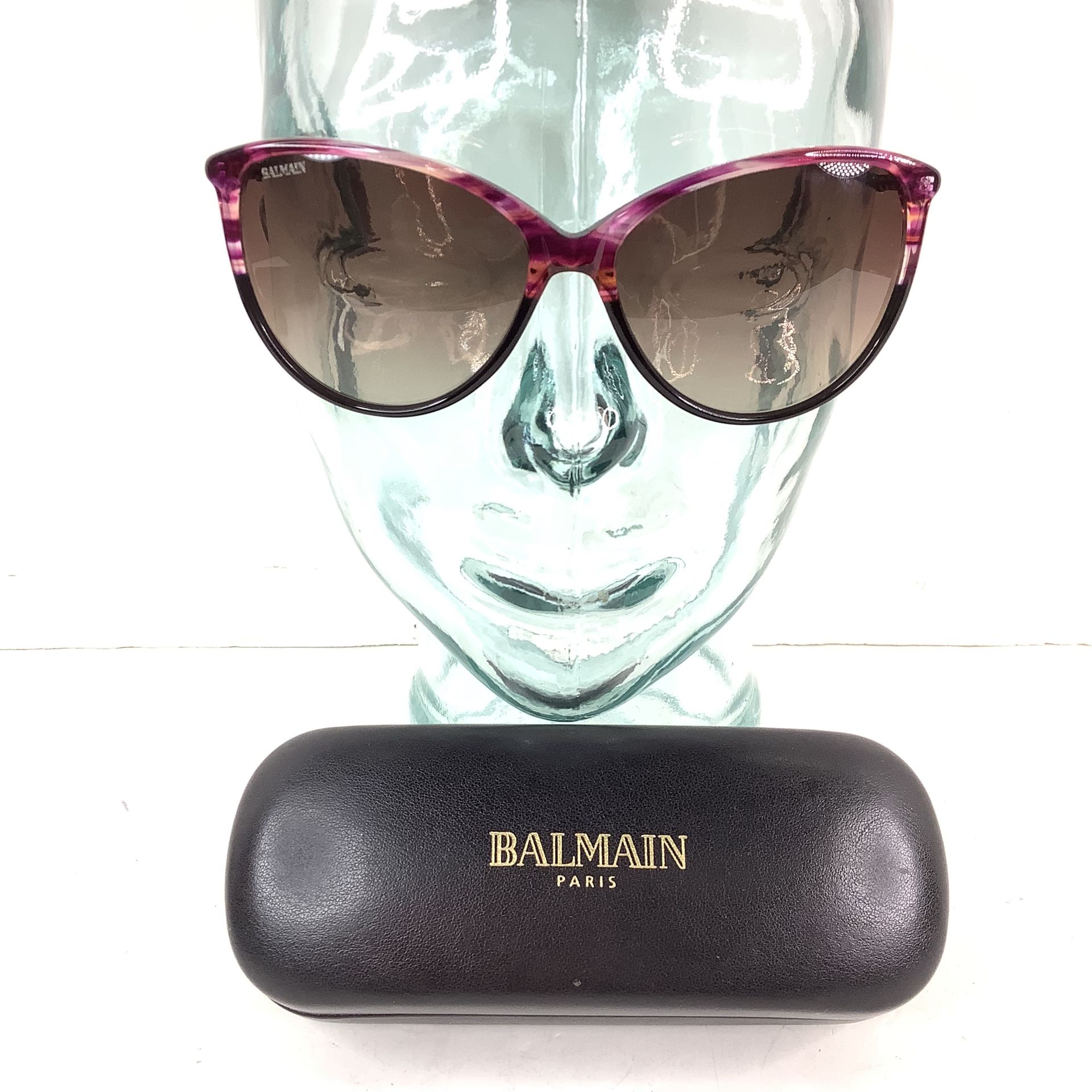 Balmain Paris Noir Gradient Cat Eye Frame Women’s Sunglasses 