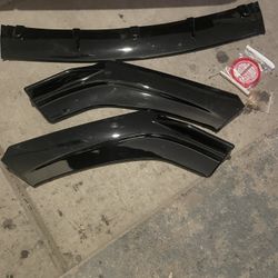 3Pcs Car Front Bumper Spoiler Splitter Lip Diffuser Bumper Racing Lips Cover Trim Body Kit Compatible with Civic Sedan 4Dr 2016-2019(Matte Black) 