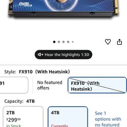 FX910 4TB M.2 NVMe SSD