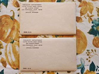 1968 and 1968 US Mint Set Lot - Kennedy Half is 40% Silver!