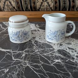 Vintage Sugar & Creamer Set.  Royal Doulton From England.  Stoneware.  Excellent Condition. Safe For Oven, Freezer & Dishwasher.