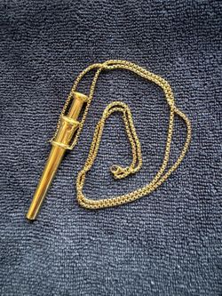 Incognito Bump Straw Pendant Necklace Snuff Tool Jewelry SNOGO Clone gold