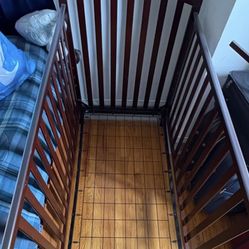 Baby Wood Crib, Dark Brown Wood Crib 
