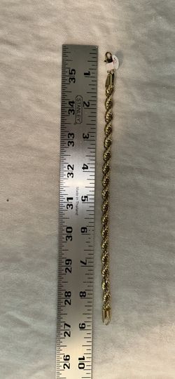 Gold Tone Rope Chain Bracelet
