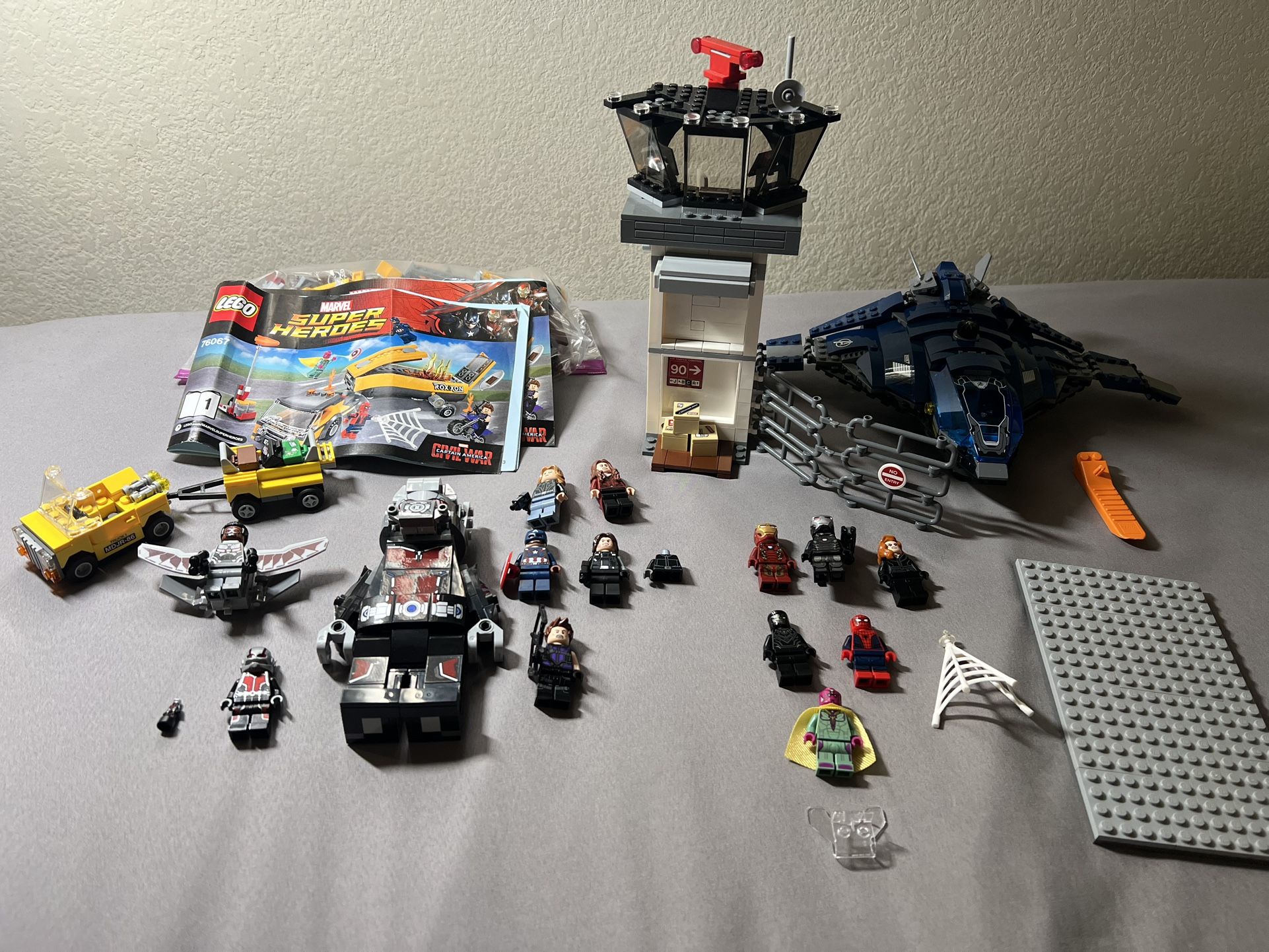 Lego Marvel Captain America Civil War COMPLETE MINIFIGURE COLLECTION with Builds