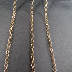 Rolo. Electro Plated Gold Chain. / Rolo. Cadena Baño De Oro.