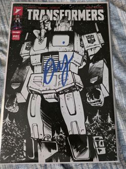 Transformers #1 SDCC Black & White Ashcan Variant Signed by Daniel Warren Johnson