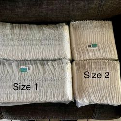 Pamper Brand Diapers Size 1 & 2