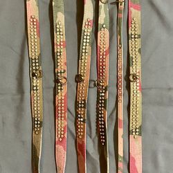 Wholesale Lot 6 MIRAGE Pink Camo Rhinestone Studded Dog Pet Collars 14 18 20 USA
