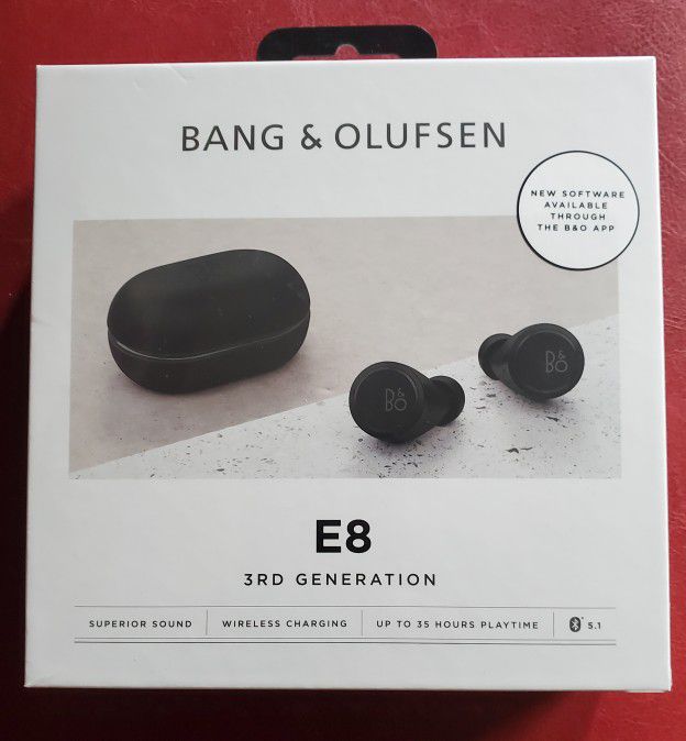 NEW NEW Bang Olufsen Beoplay E8 3rd Generation True Wireless In-Ear Headphones (Blk)