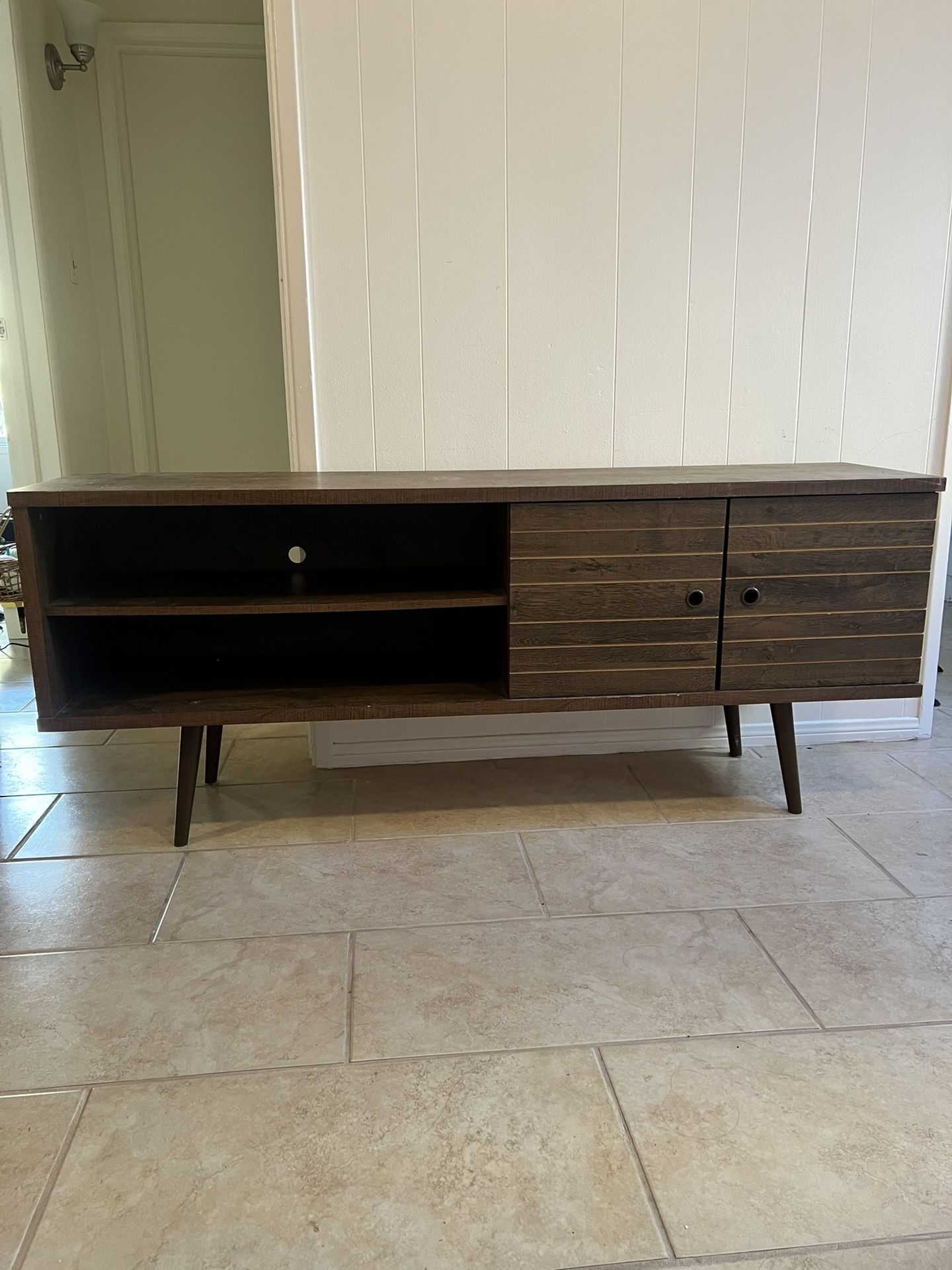 Midcentury Modern Brown TV Console