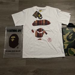 Bape White T Shirt 