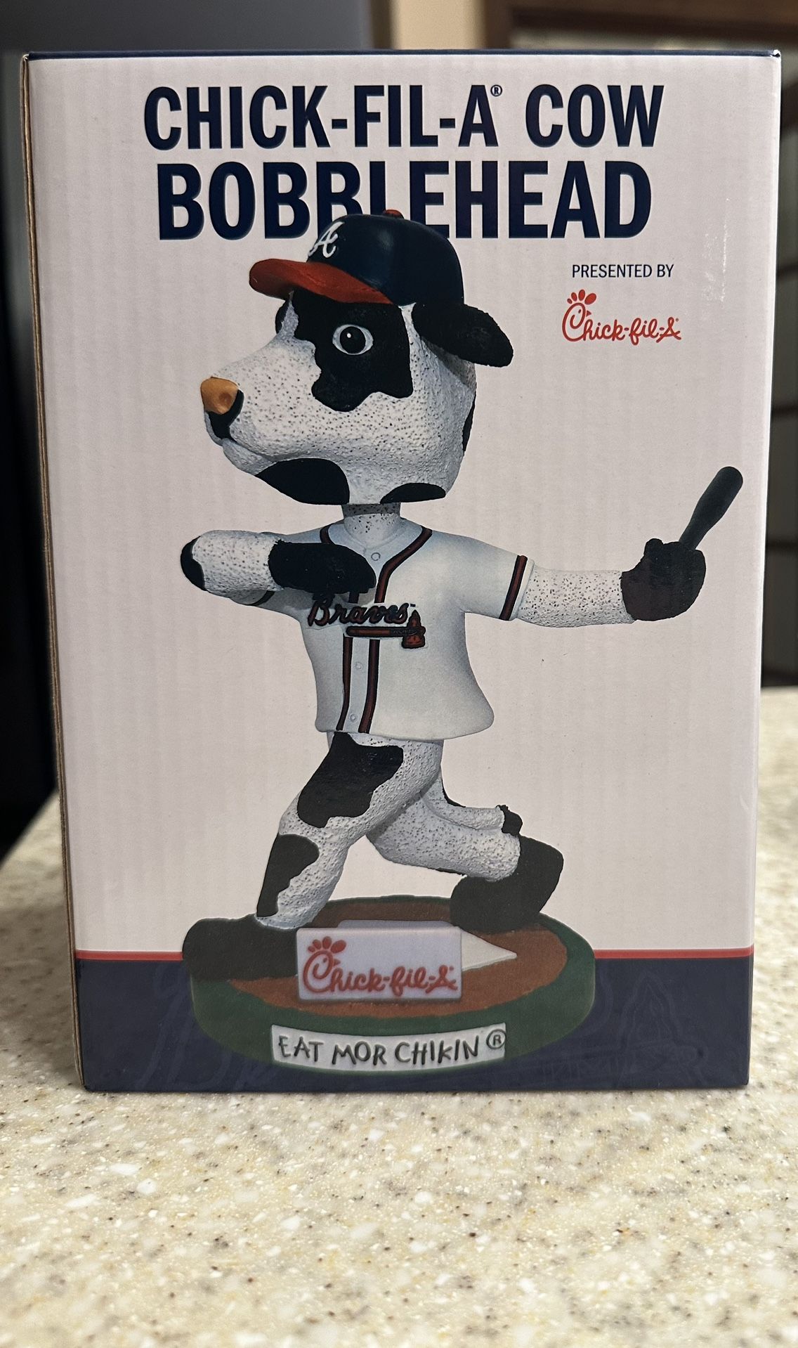 Chick-fil-A Cow Atlanta Braves SGA Bobblehead-New