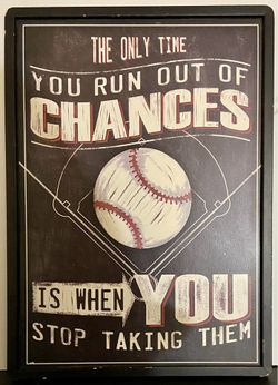 Baseball of life saying wall picture
