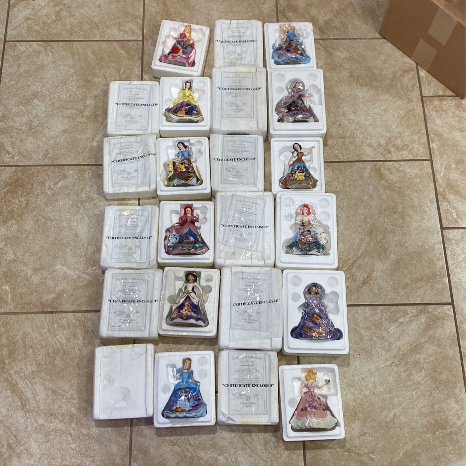 12 Bradford Editions Disney Princess Bells