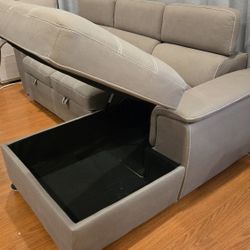 Sectional Couch Sleeper  With Storage
