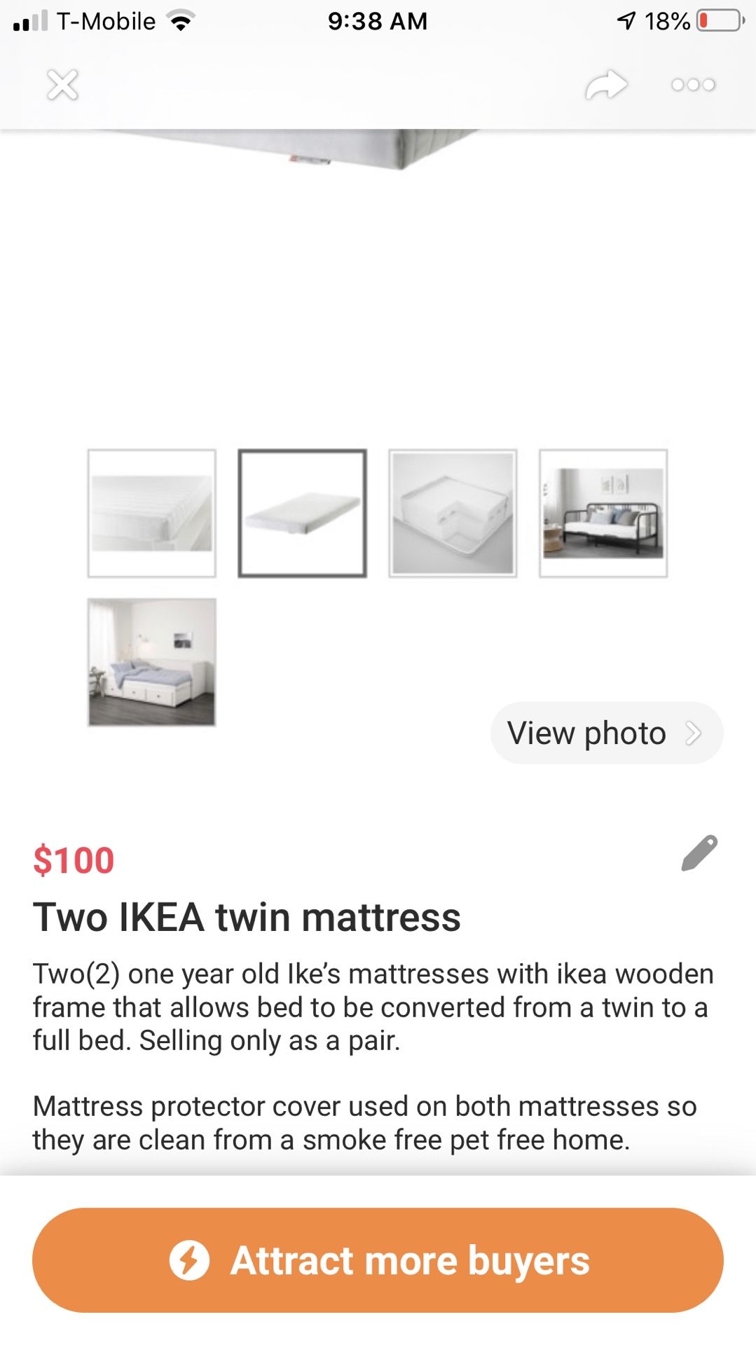 IKEA twin mattresses