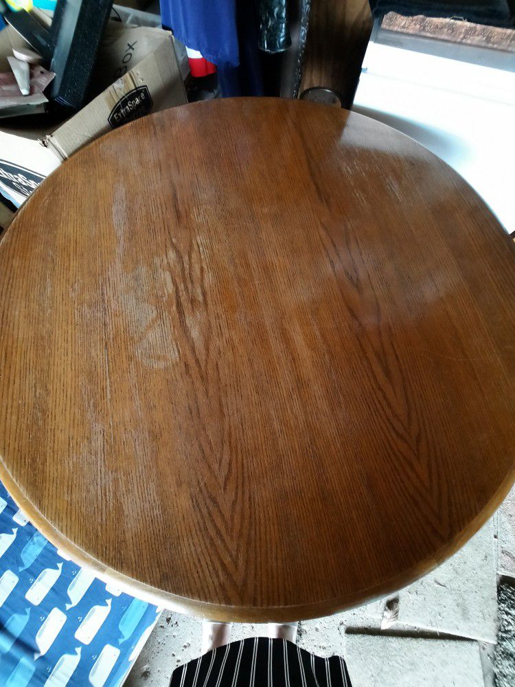 Sturdy Wooden Circle Table