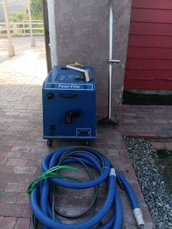 Powr-Flite carpet extractor 2 vacuum motors.Hose and Stainless steel hand wand and carpet wand. "Excellent Condition"