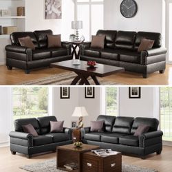 Brown Sofa And Love Seat Set 