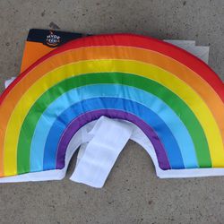 Medium Dog Light Up Blinking Rainbow Costume Velcro Straps
