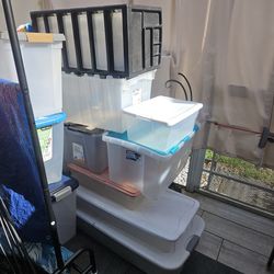 PLASTIC STORAGE BINS  ASSORTED $3 TO $20