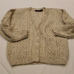 VTG Cable Knit Button-down Cardigan Sweater by Paul Harris Size: M