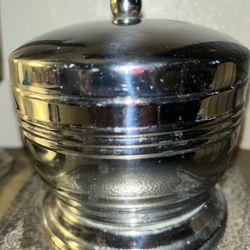 Vintage Silax Silver Container With Lid