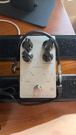 Dark glass hyperluminal compressor Guitar pedal