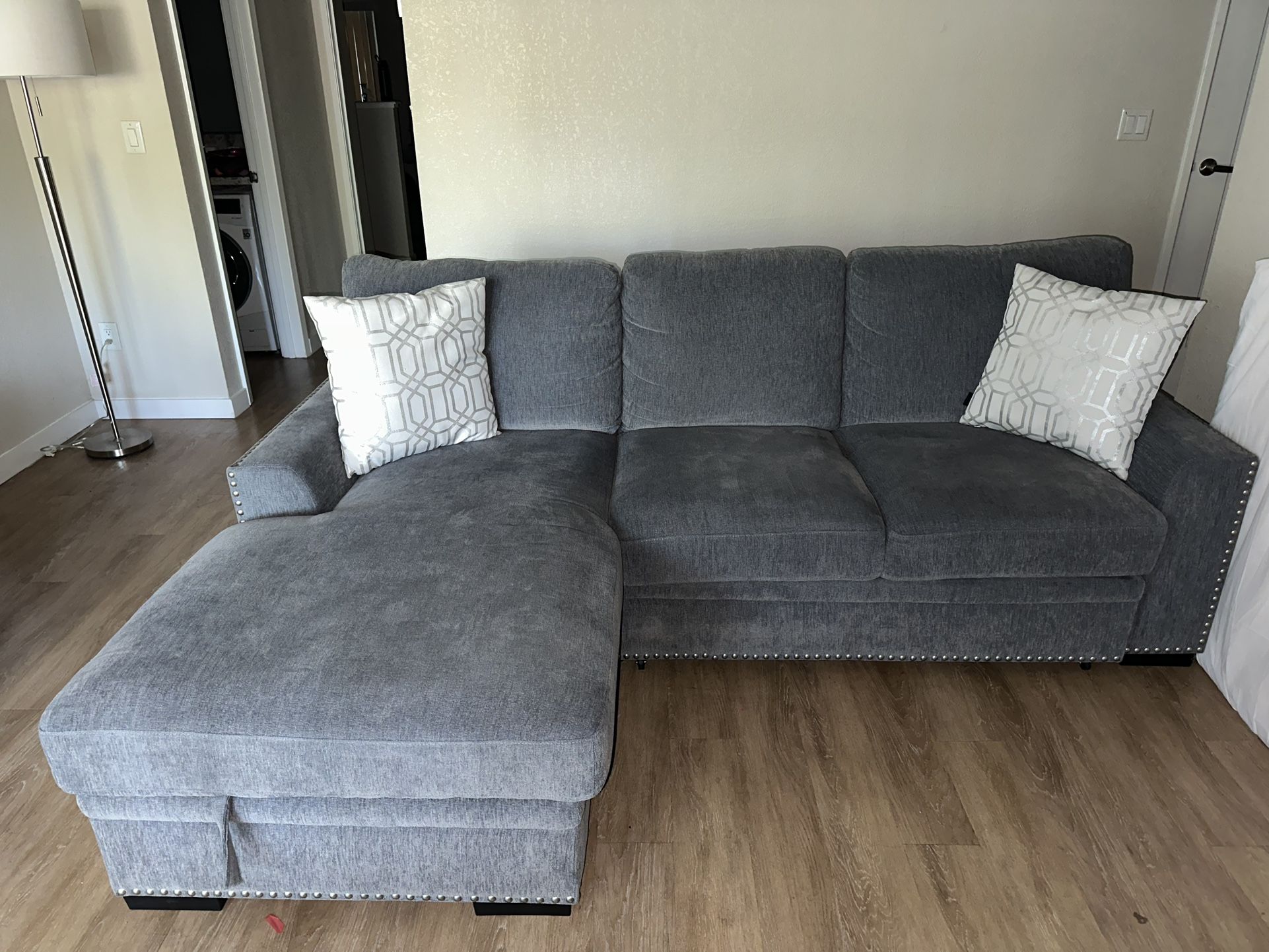 Gray Sofa And Side Chair 