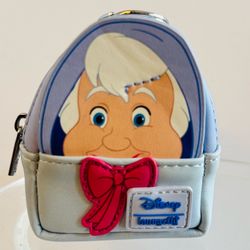 Loungefly Disney Cinderella FAIRY GODMOTHER Mini Backpack Keychain New , No Box