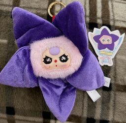 Liris by Three purple flower plush keychain