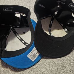 DC NEW ERA  7 5.8 Blue Logo  Adult Baseball Hat Cap Pre-owned 2 HATS