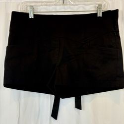 Marciano By Guess Lace-Up High Waist Mini Shorts Black, NWOT, Size 10