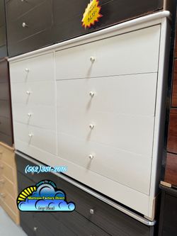 White eight drawer dresser new chest cajonera Comoda nueva