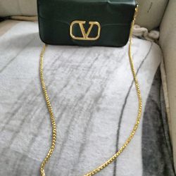 Valentino Loco Vlogo Flap Leather Shoulder Bag