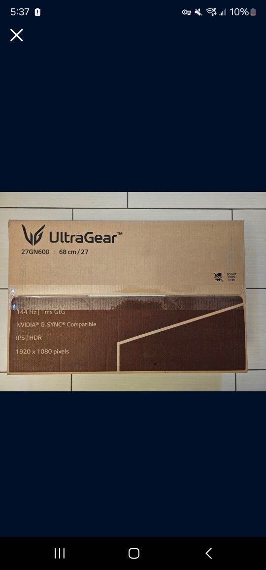 LG UltraGear 27" FHD Gaming Monitor G-SYNC 144Hz 1ms (2x available)